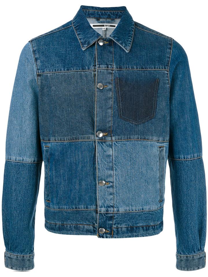 Mcq Alexander Mcqueen - Patchwork Denim Jacket - Men - Cotton - 50, Blue, Cotton