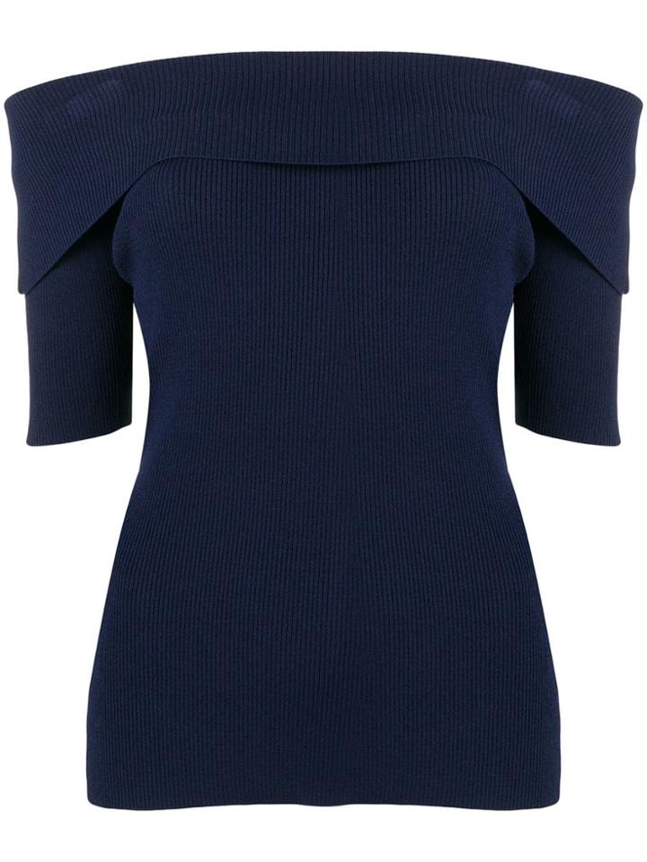 P.a.r.o.s.h. Off Shoulder Tank Top - Blue
