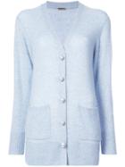 Adam Lippes Pearl Buttons Cardigan - Blue