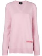 Calvin Klein 205w39nyc Logo V-neck Sweater - Pink