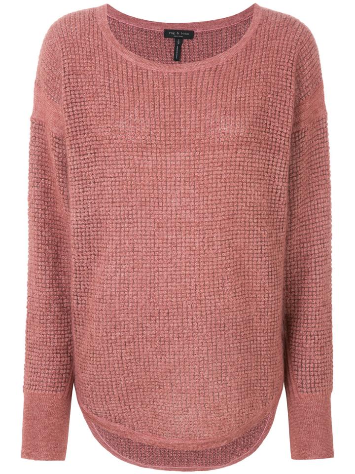 Rag & Bone Round Neck Jumper - Pink & Purple