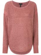 Rag & Bone Round Neck Jumper - Pink & Purple