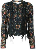 Christian Dior Vintage Floral Corset Jacket, Women's, Size: 36, Black