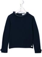 Tartine Et Chocolat Ruffle Neck Jumper, Kids Unisex, Size: 10 Yrs, Blue, Wool