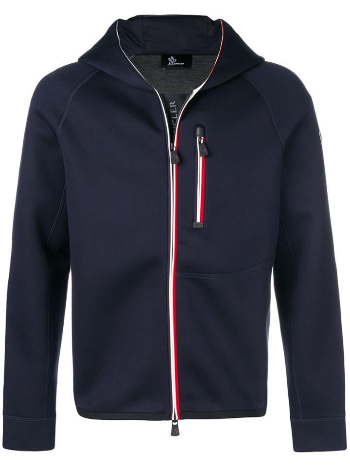 Moncler Grenoble Zipped Hooded Jacket - Blue