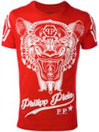 Philipp Plein Tiger T-shirt, Men's, Size: Small, Red, Cotton