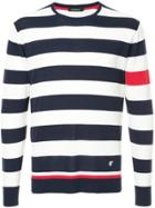 Loveless Striped Colour-block Sweater - White