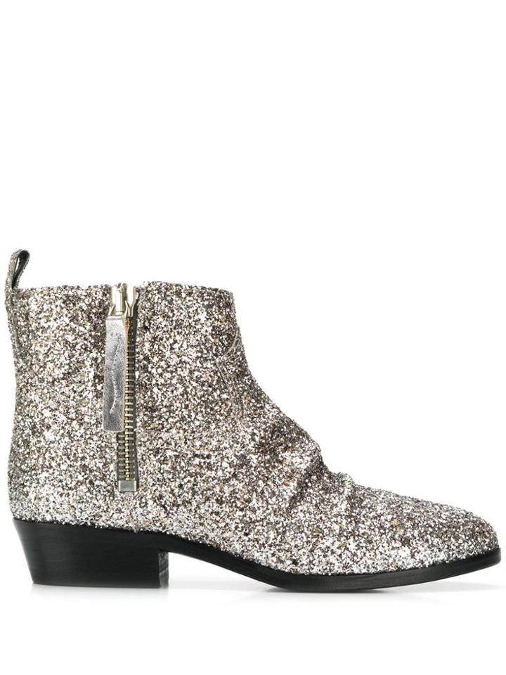 Golden Goose Glitter Detail Boots - Metallic
