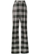 Ermanno Scervino Checked Wide Leg Trousers - Grey