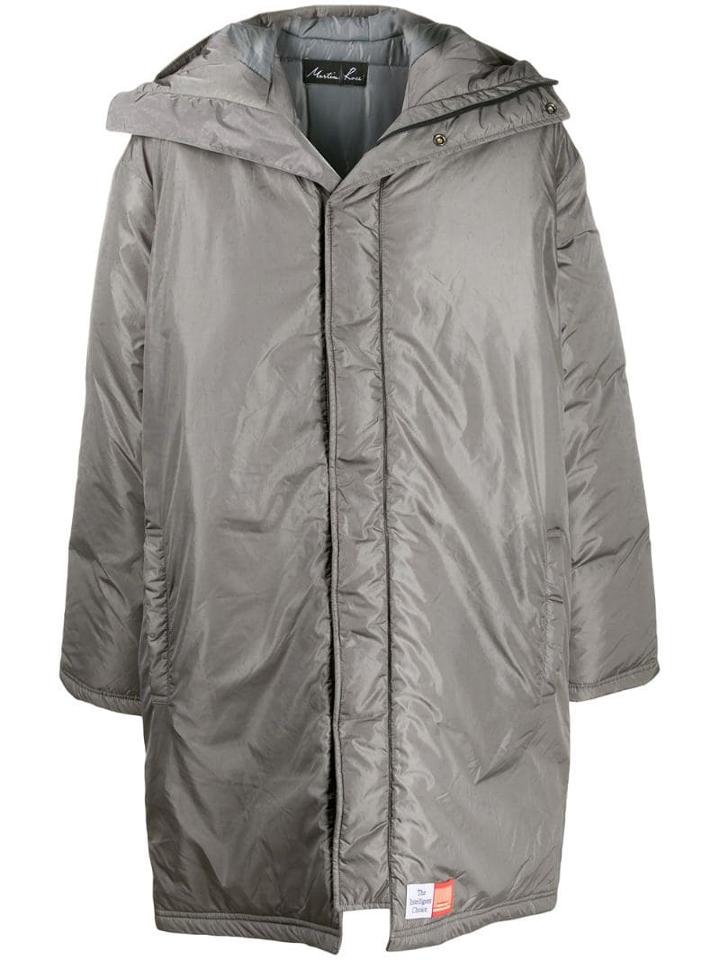 Martine Rose Hooded Padded Coat - Grey