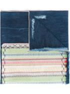 Ermanno Gallamini Patched Shawl, Blue, Cotton
