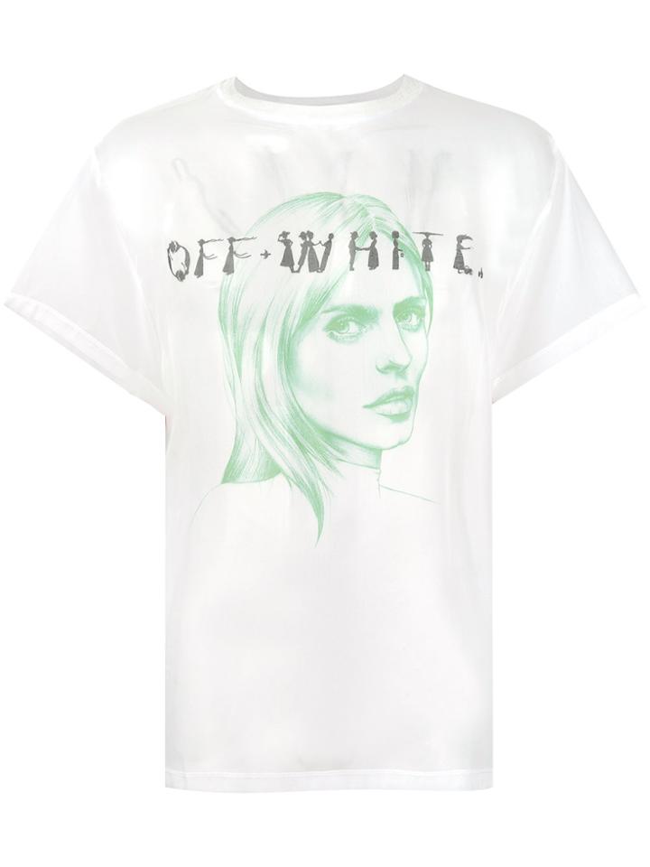 Off-white Face Print Sheer T-shirt