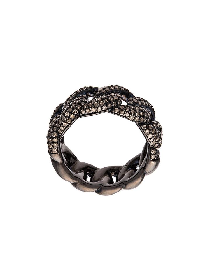 Lynn Ban Chain Ring, Women's, Size: 8, Black