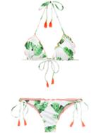 Brigitte Foliage Print Bikini Set - Green