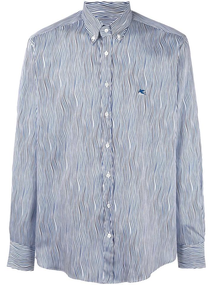 Etro 'andy' Shirt, Men's, Size: 43, Blue, Cotton