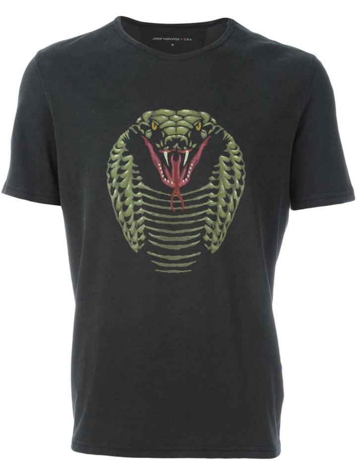 John Varvatos Snake Print T-shirt