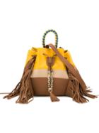 Sara Battaglia Fringed Cross Body Bag, Women's, Brown, Calf Leather