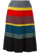Tomas Maier Thick Stripes Pleated Skirt, Women's, Size: 40, Wool