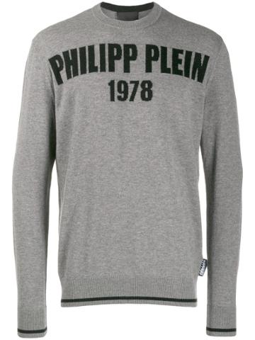 Philipp Plein Carded Crew Neck Jumper - Grey