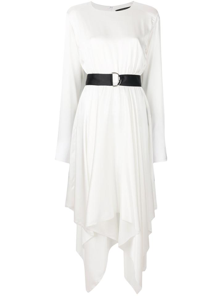 Federica Tosi Asymmetric Waterfall Dress - White