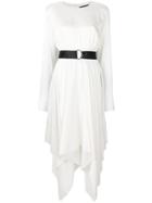Federica Tosi Asymmetric Waterfall Dress - White