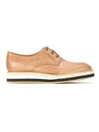 Sarah Chofakian Perforated Derbies - Brown