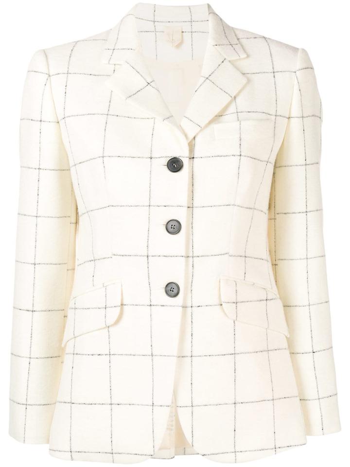 Max Mara Checked Blazer - Nude & Neutrals
