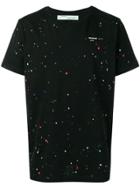 Off-white Paint Splatter Print T-shirt - Black