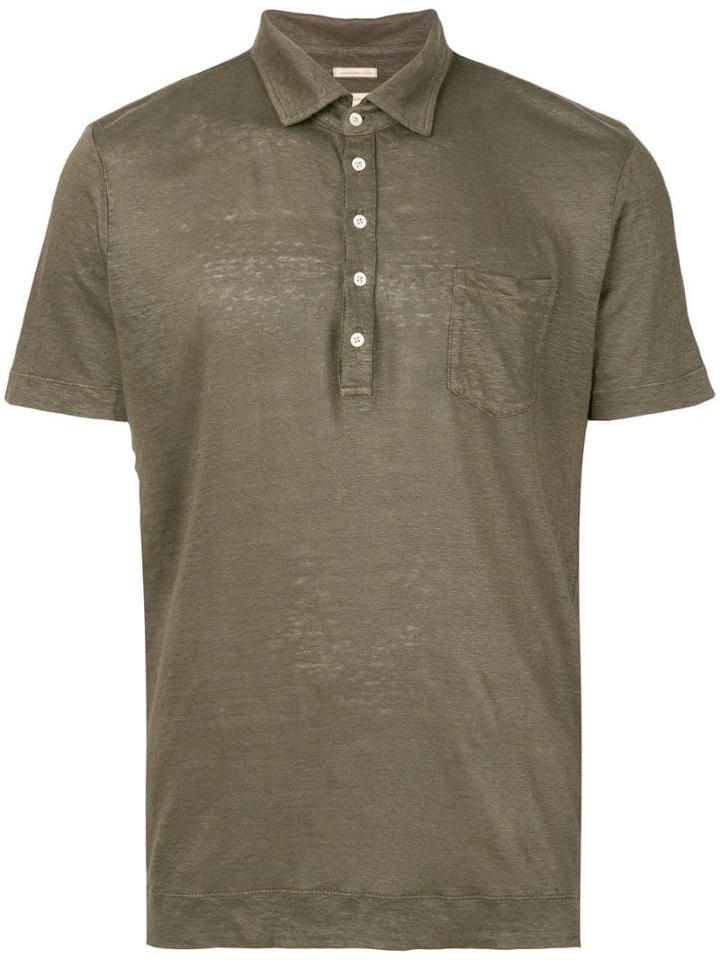 Massimo Alba Patch Pocket Polo Shirt - Neutrals