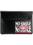 Stella Mccartney No Smile No Service Envelope Clutch - Black