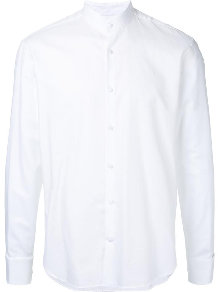Cerruti 1881 Band Collar Shirt - White