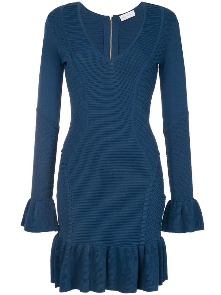 Rebecca Vallance Ionian Ribbed Midi Dress - Blue
