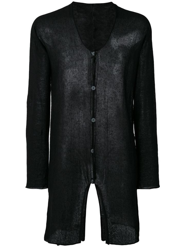 Label Under Construction Sheer Cardigan - Black