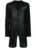 Label Under Construction Sheer Cardigan - Black