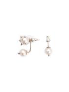 Nektar De Stagni Spike Pearl Earrings, Women's, Grey, Sterling Silver/pearls