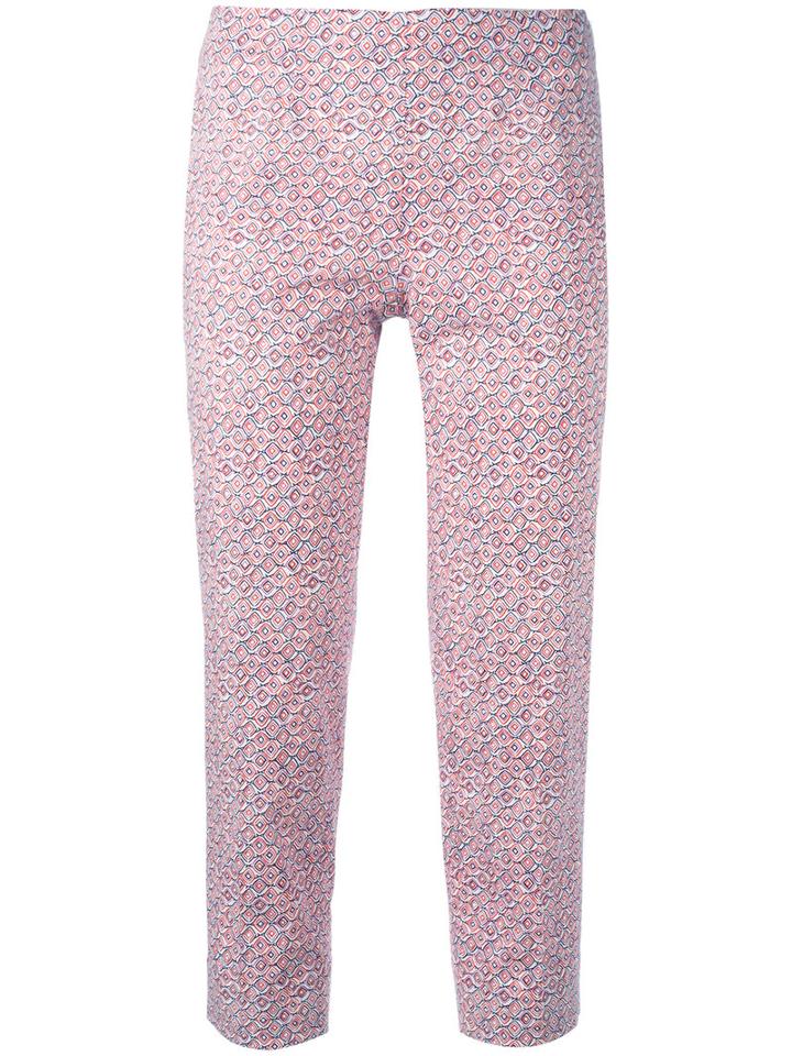 Piazza Sempione Audrey Cropped Trousers, Women's, Size: 44, Red, Cotton/spandex/elastane