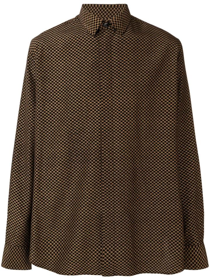 Saint Laurent Polka Dot Shirt - Brown