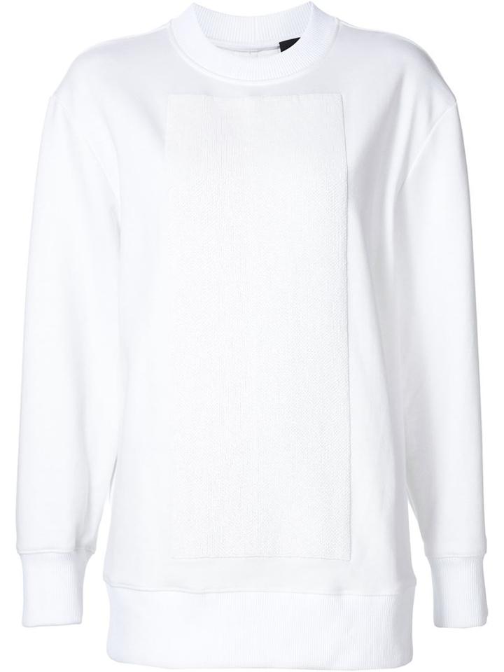 Vera Wang Cutaway Back Sweatshirt, Women's, Size: S, White, Cotton/glass