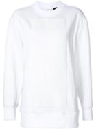 Vera Wang Cutaway Back Sweatshirt, Women's, Size: S, White, Cotton/glass