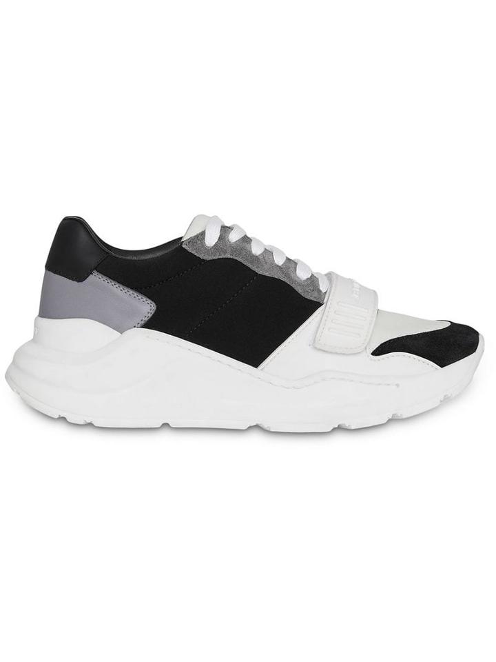 Burberry Logo Tab Sneakers - Black