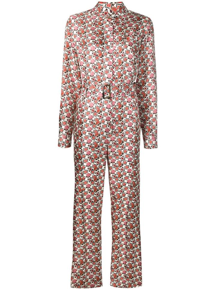 Alberto Biani Printed Jumpsuit - Neutrals