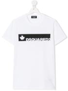 Dsquared2 Kids Teen Logo Printed T-shirt - White