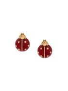Marc Jacobs Enameled Lady Bug Earring - Red