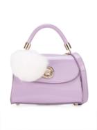 Young Versace Pom Pom Charm Shoulder Bag, Pink/purple