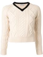 Chanel Pre-owned Cable Knit Sweater - White