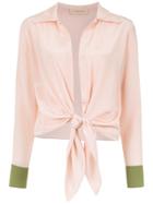 Adriana Degreas Silk Lace Up Shirt - Unavailable