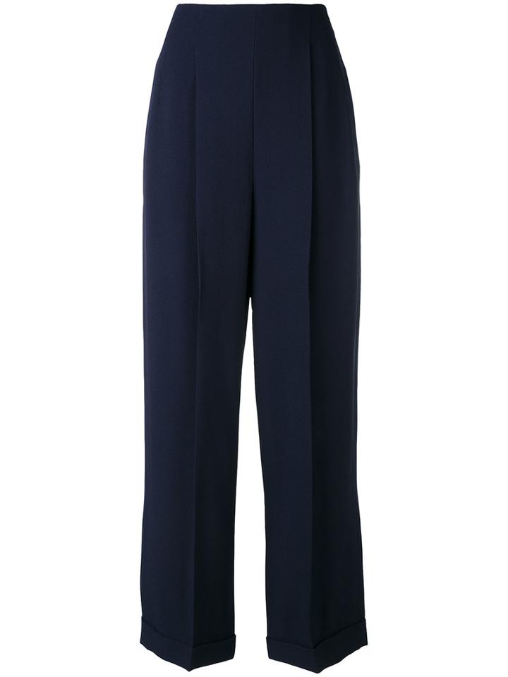 Salvatore Ferragamo - Tailored Trousers - Women - Acetate/viscose - 42, Blue, Acetate/viscose