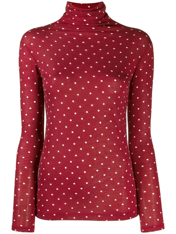 Semicouture Polka-dot Roll-neck Top - H65