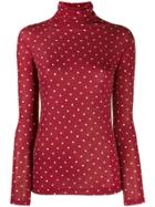 Semicouture Polka-dot Roll-neck Top - H65