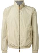 Canali Zip Fastening Lightweight Jacket, Men's, Size: 52, Nude/neutrals, Polyester/polyamide